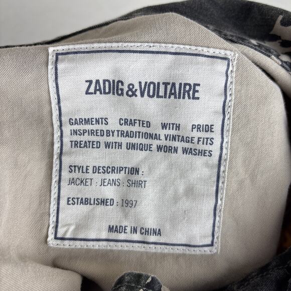 Zadig & Voltaire Kansas Camo Leo Utility Jacket Parka in Green Womens Size M/L - Picture 8 of 12